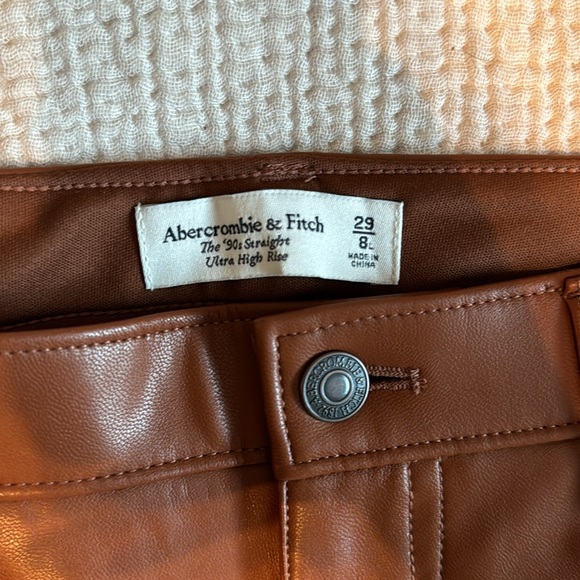 Abercrombie brown leather pants - Picture 3 of 3